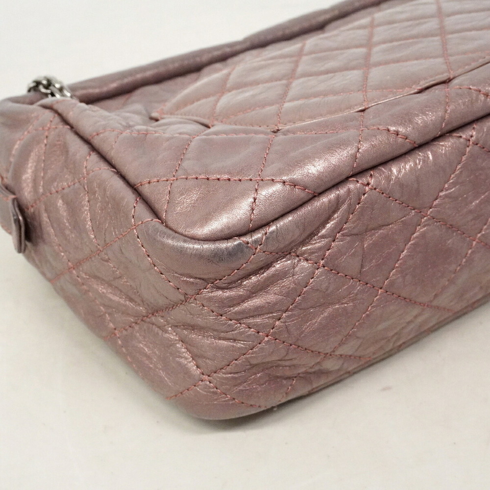 Chanel Shoulder Bag 2.55 Matelassé Chain Leather Metallic Pink Women's OP025751 - Picture 7 of 10